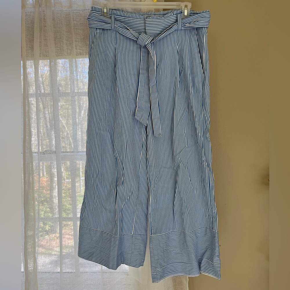 Banana republic cropped striped pants